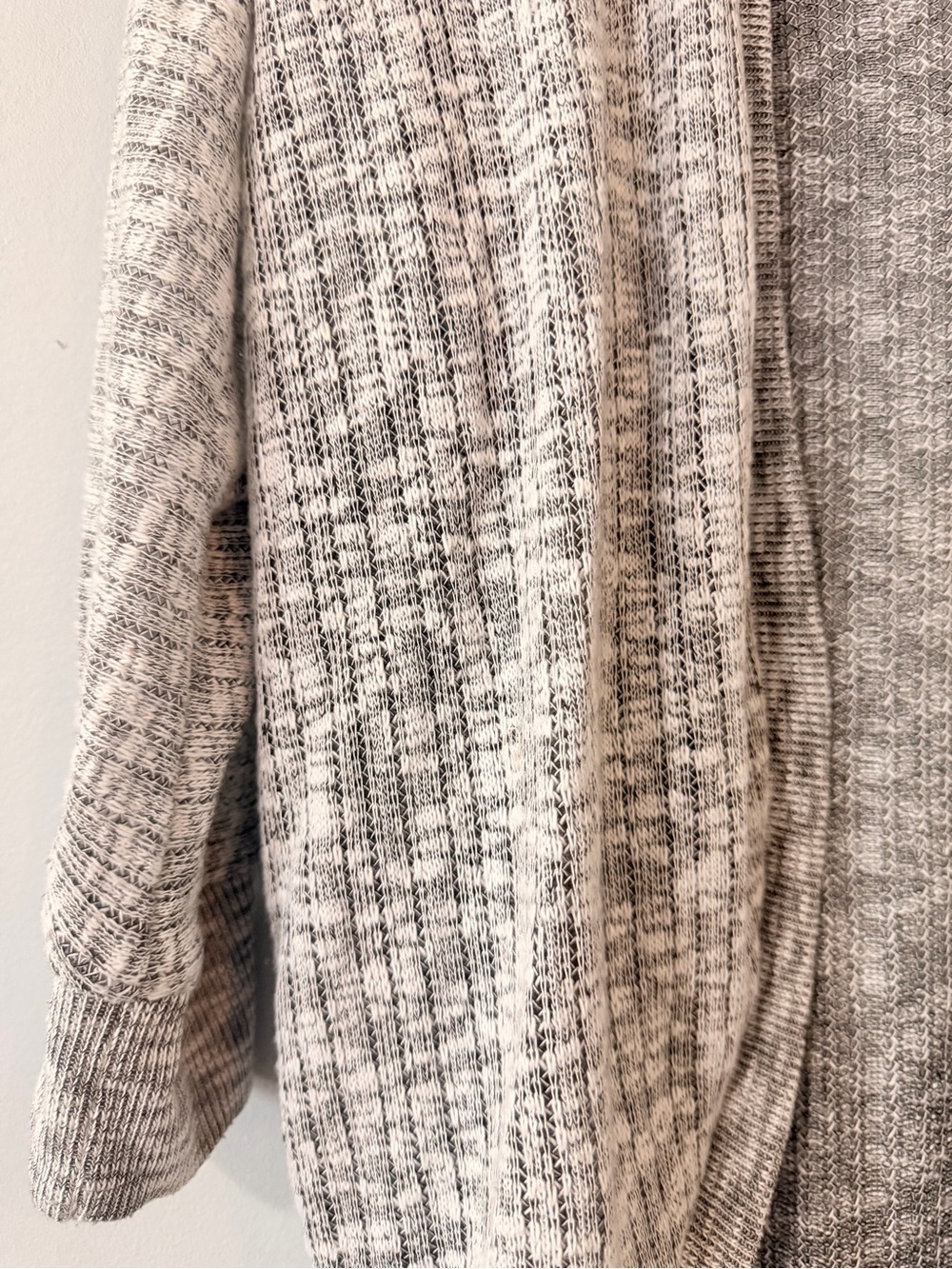 Aeropostale Light Gray Open-Front Ribbed Cardigan - Picture 4 of 5